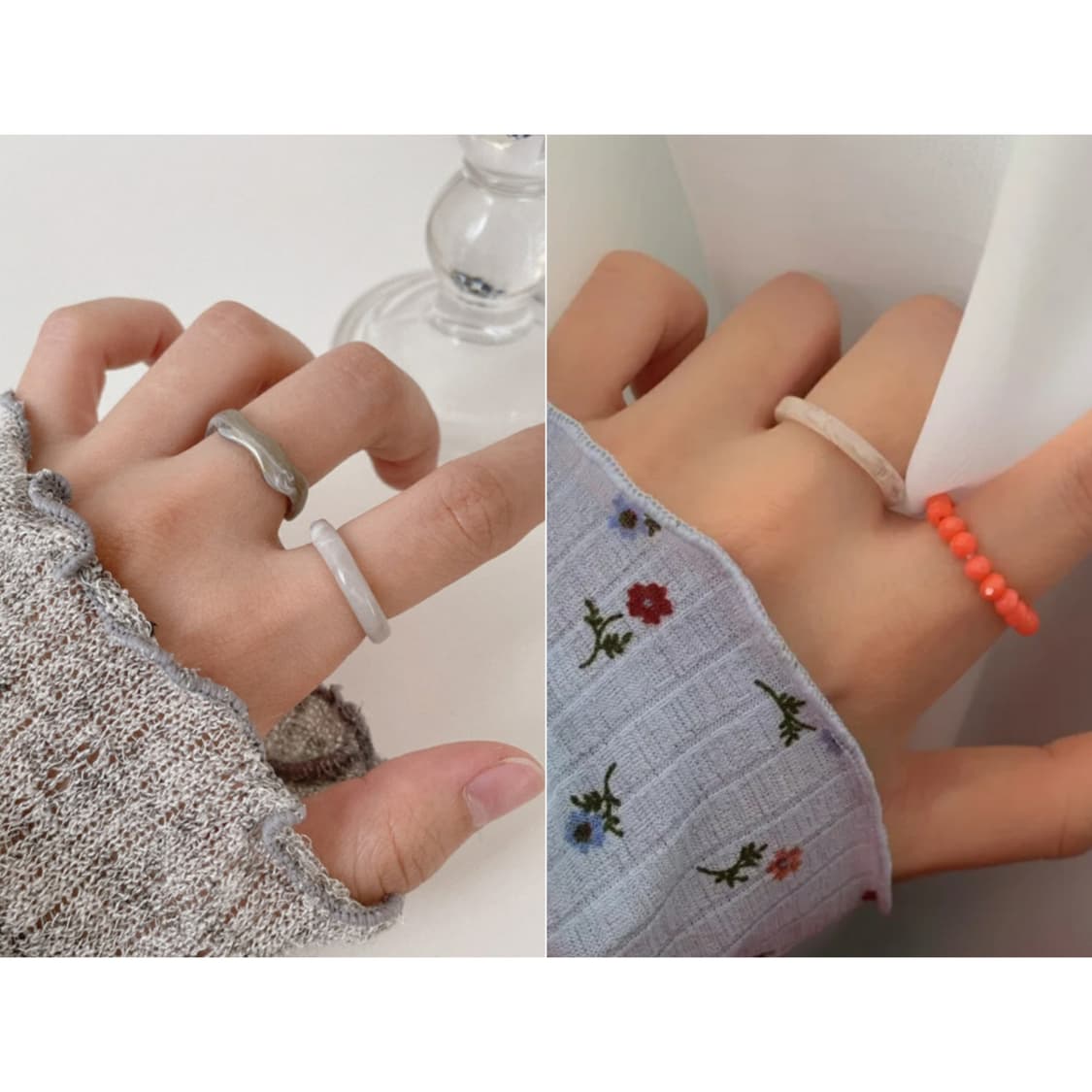 아크릴 비즈 반지 일괄 상품이미지1