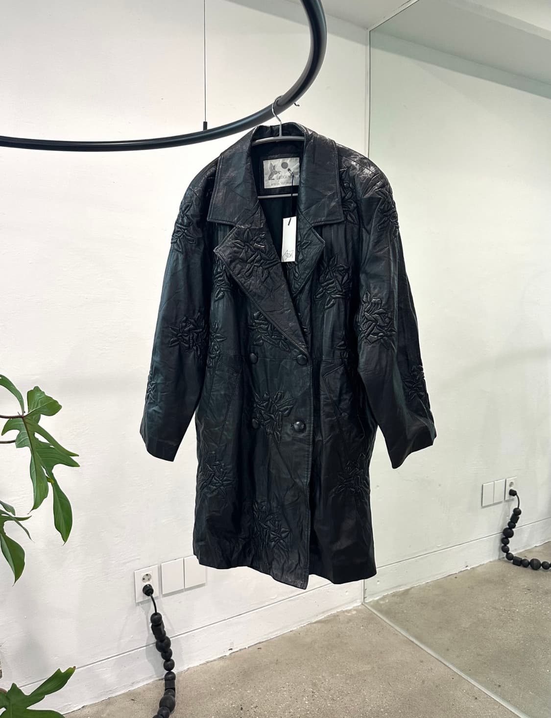 빈티지 플라워 가죽자켓 상품이미지1