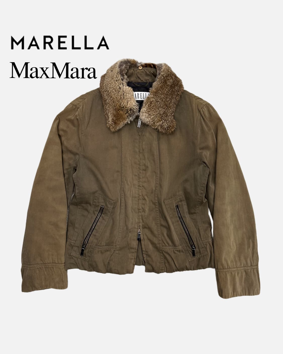 fur collar 2way zip-up jacket 상품이미지1