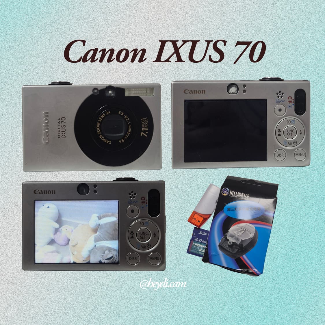 (강민경 아이브 리즈 은채) 캐논 ixus70블랙 (SD1000, IXY 상품이미지2
