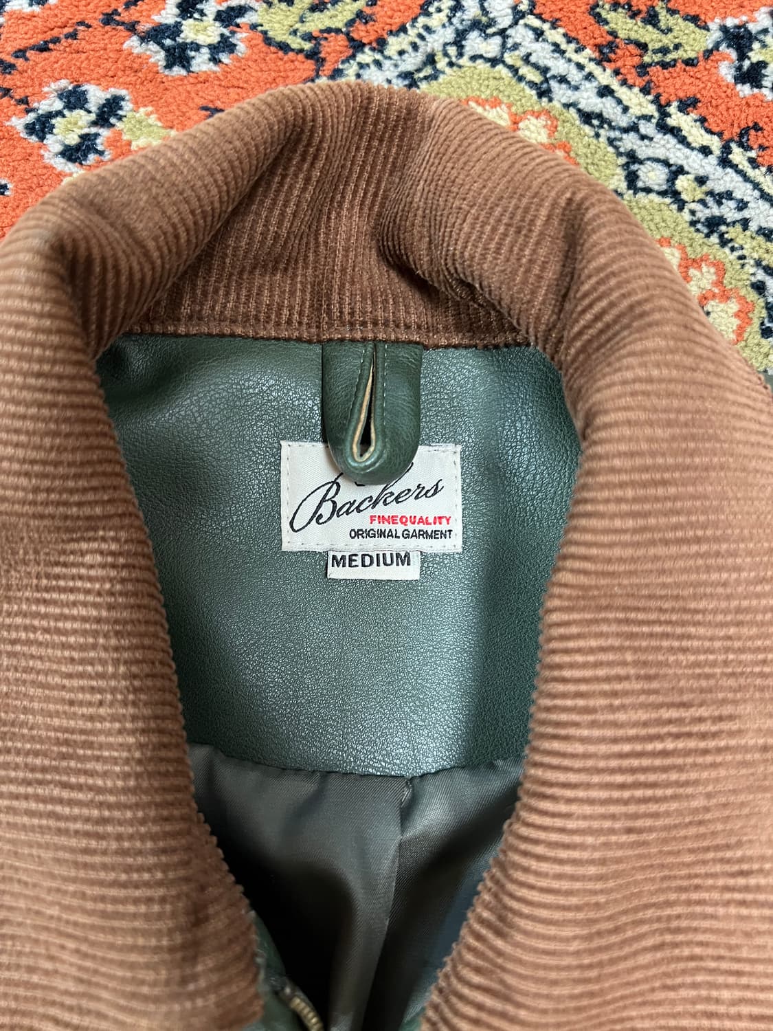[M] Backers 레더 스포츠 자켓 그린 상품이미지7