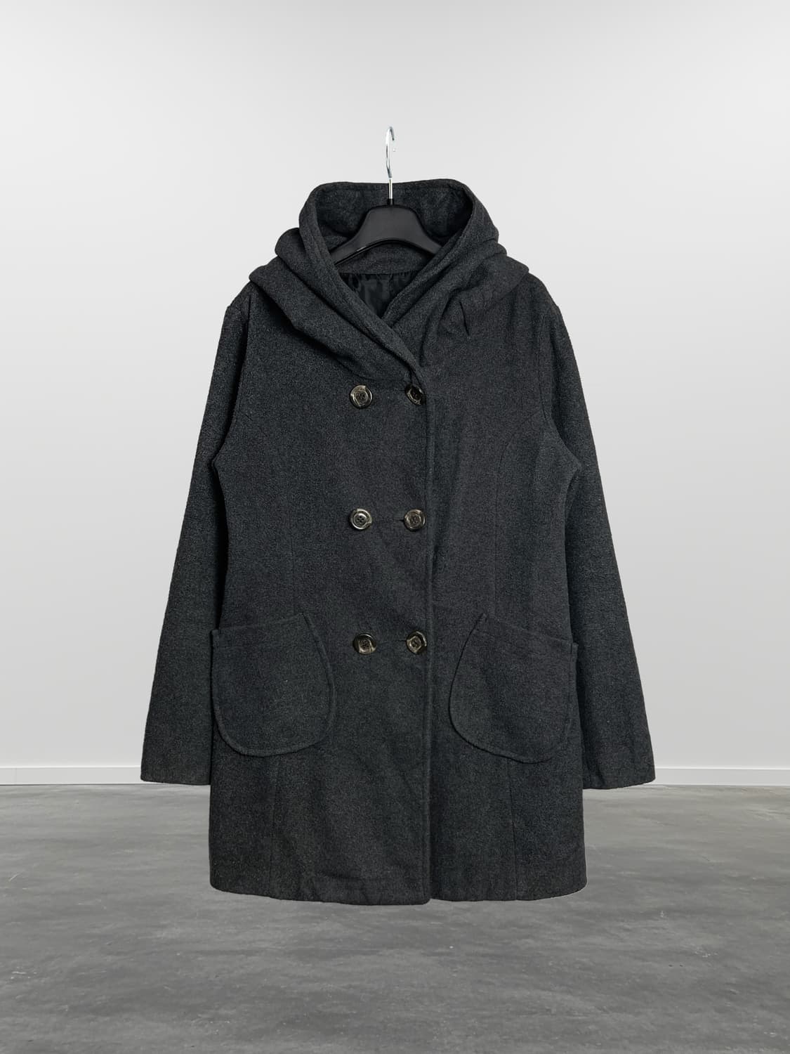 빈티지 후드 더블 코트 상품이미지1