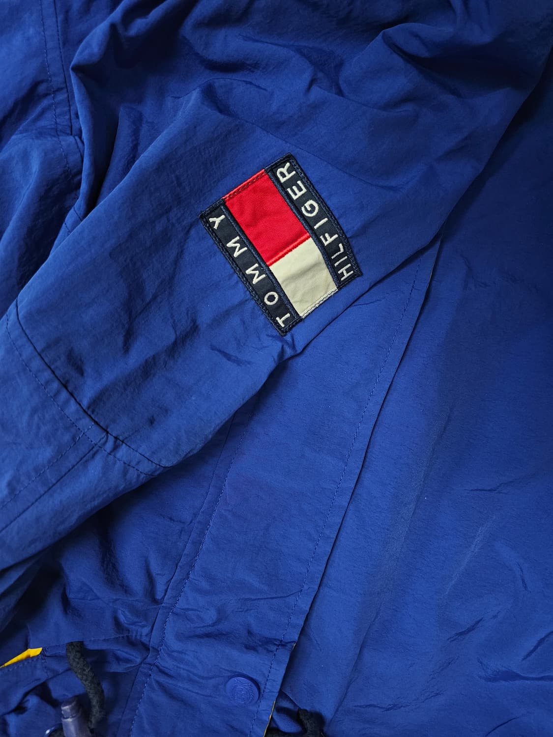 90s 빈티지 올드스쿨 타미힐피거 후리스 안감 바람막이 XXL 상품이미지4