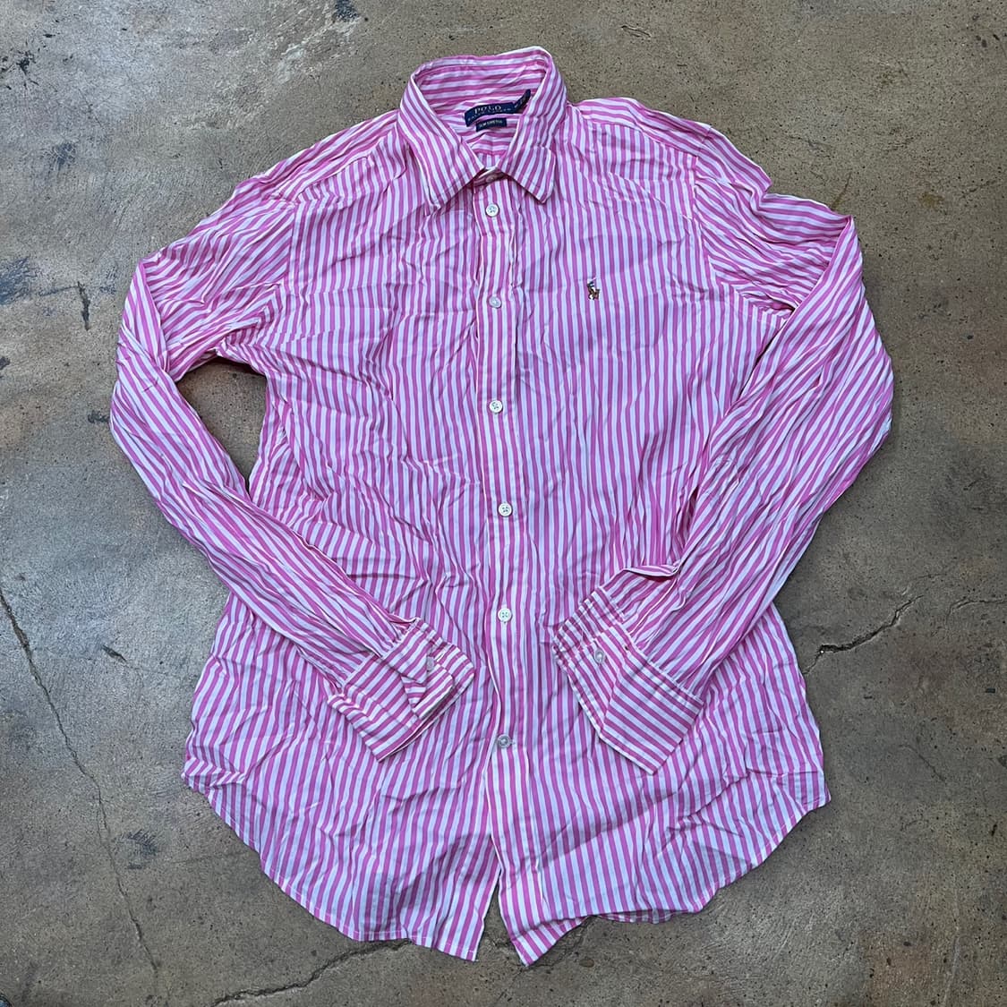 [정품/10] 폴로 랄프로렌 핑크 스트라이프 셔츠 b10 상품이미지2