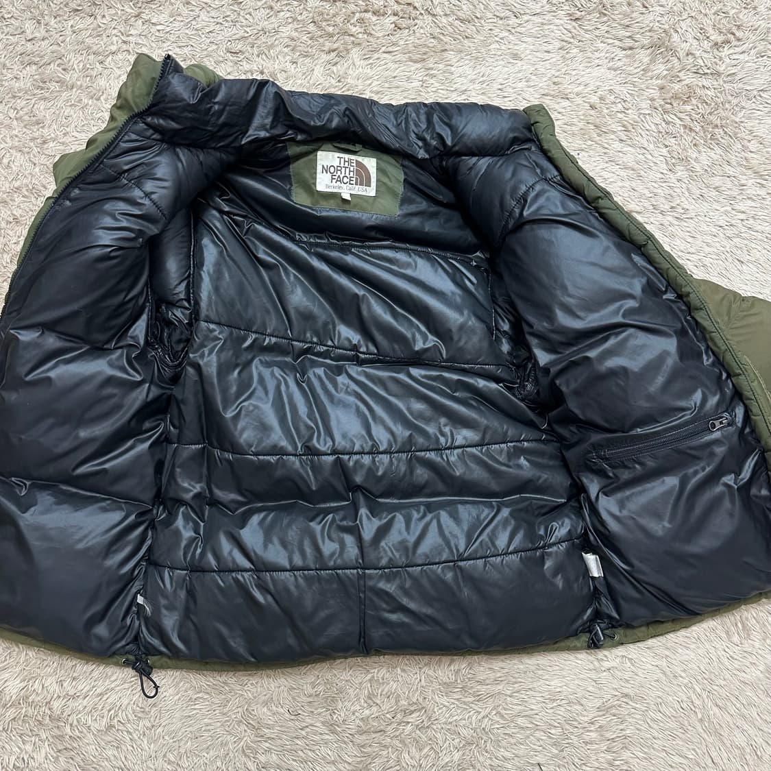 노스페이스 800필 구스다운 워싱 올리브 카키  상품이미지5