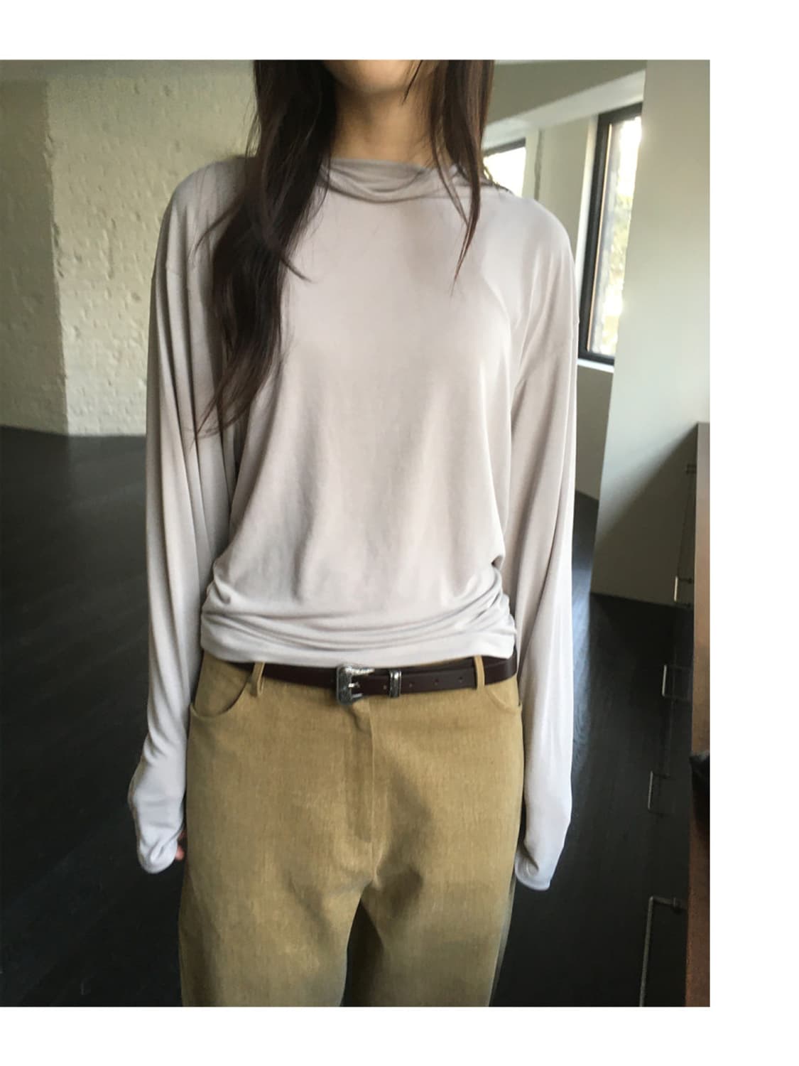 미엔느 mienne 소프트 드레이프 모달 티 상품이미지2