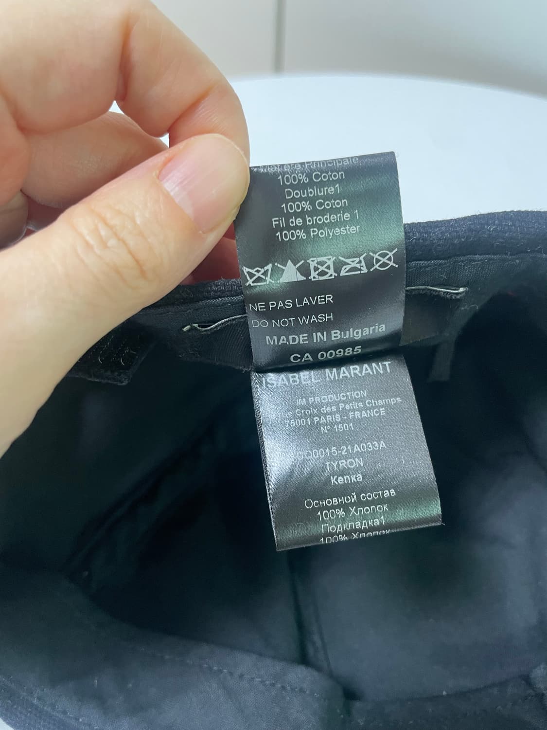 이자벨마랑 타이론 볼캡 블랙 상품이미지6