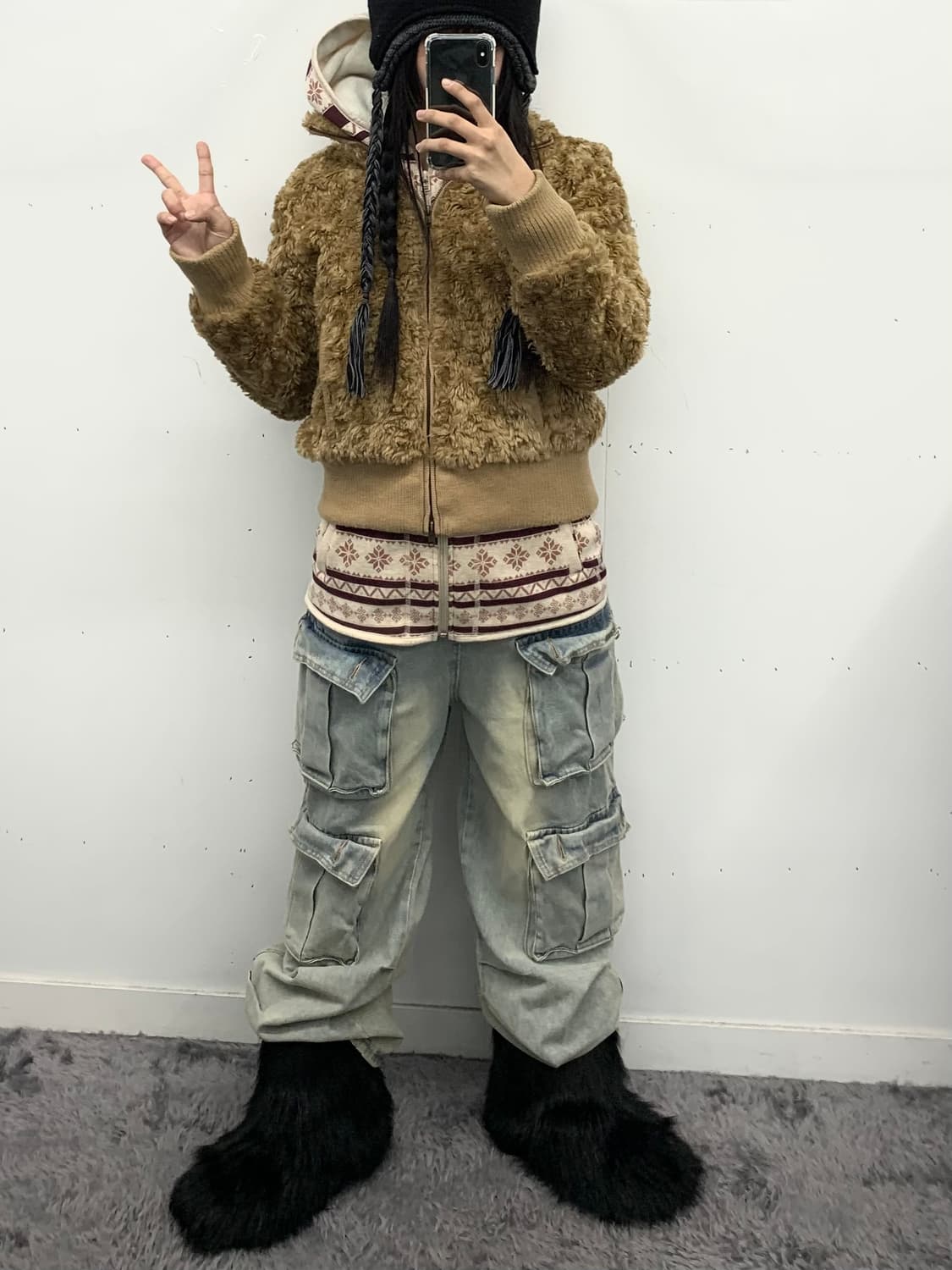 테디 퍼 크롭 자켓 상품이미지2