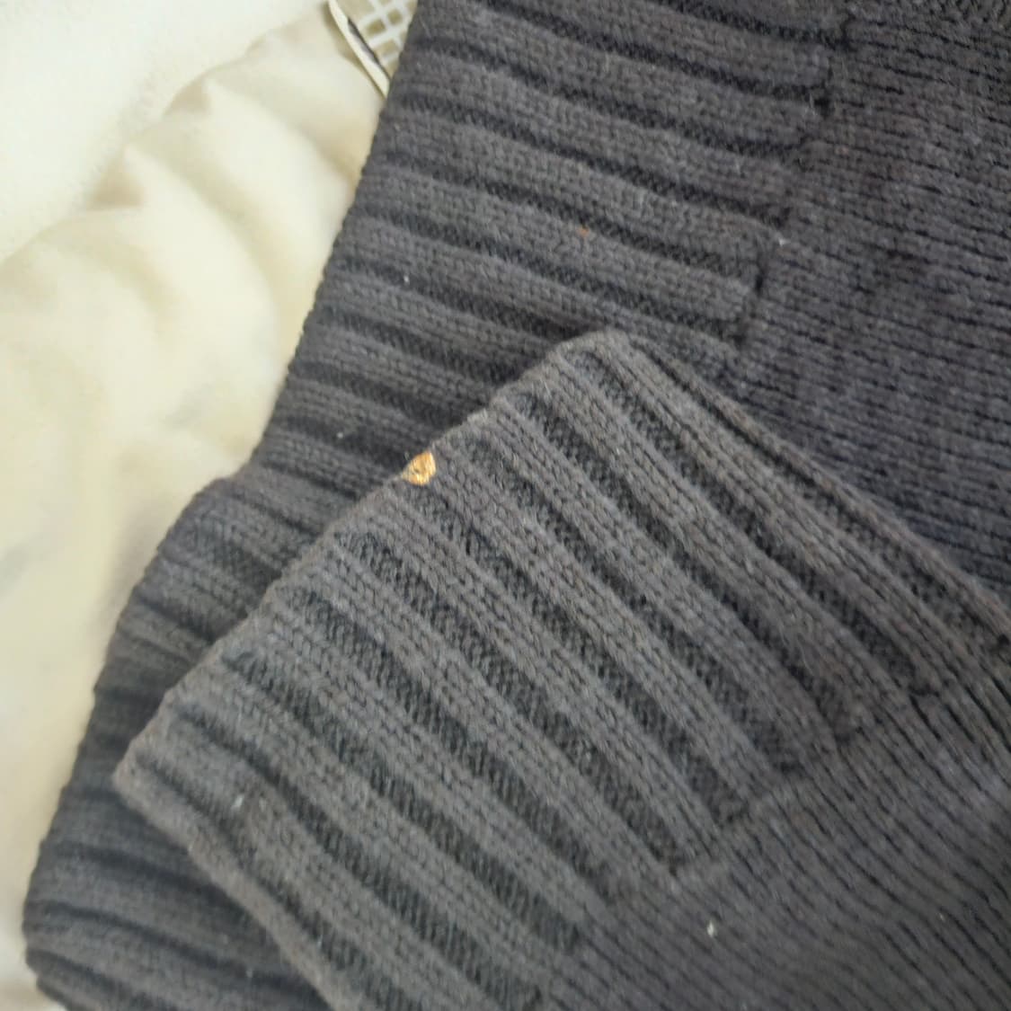 COS 리브드 울 니트 가디건 브라운 XL 상품이미지4