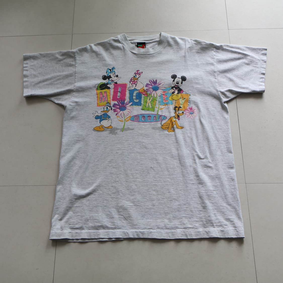 90s 디즈니 미키언리미티드 싱글스티치 티셔츠(XL) 상품이미지2