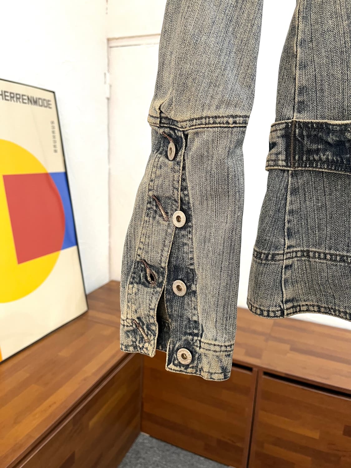 디젤 비대칭 라이더 데님 자켓 상품이미지6