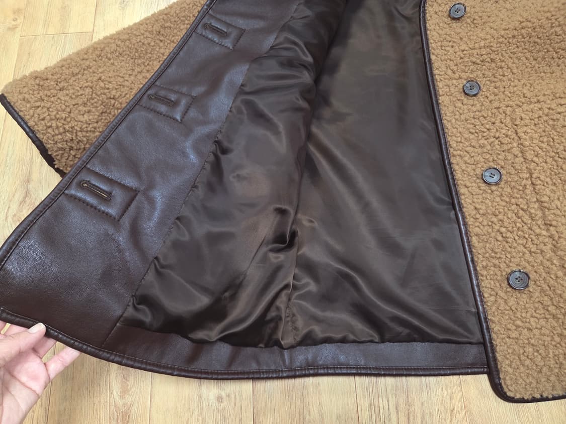 엔오르(EN OR) 오버핏 시어링 퍼코트 프리사이즈 상품이미지9