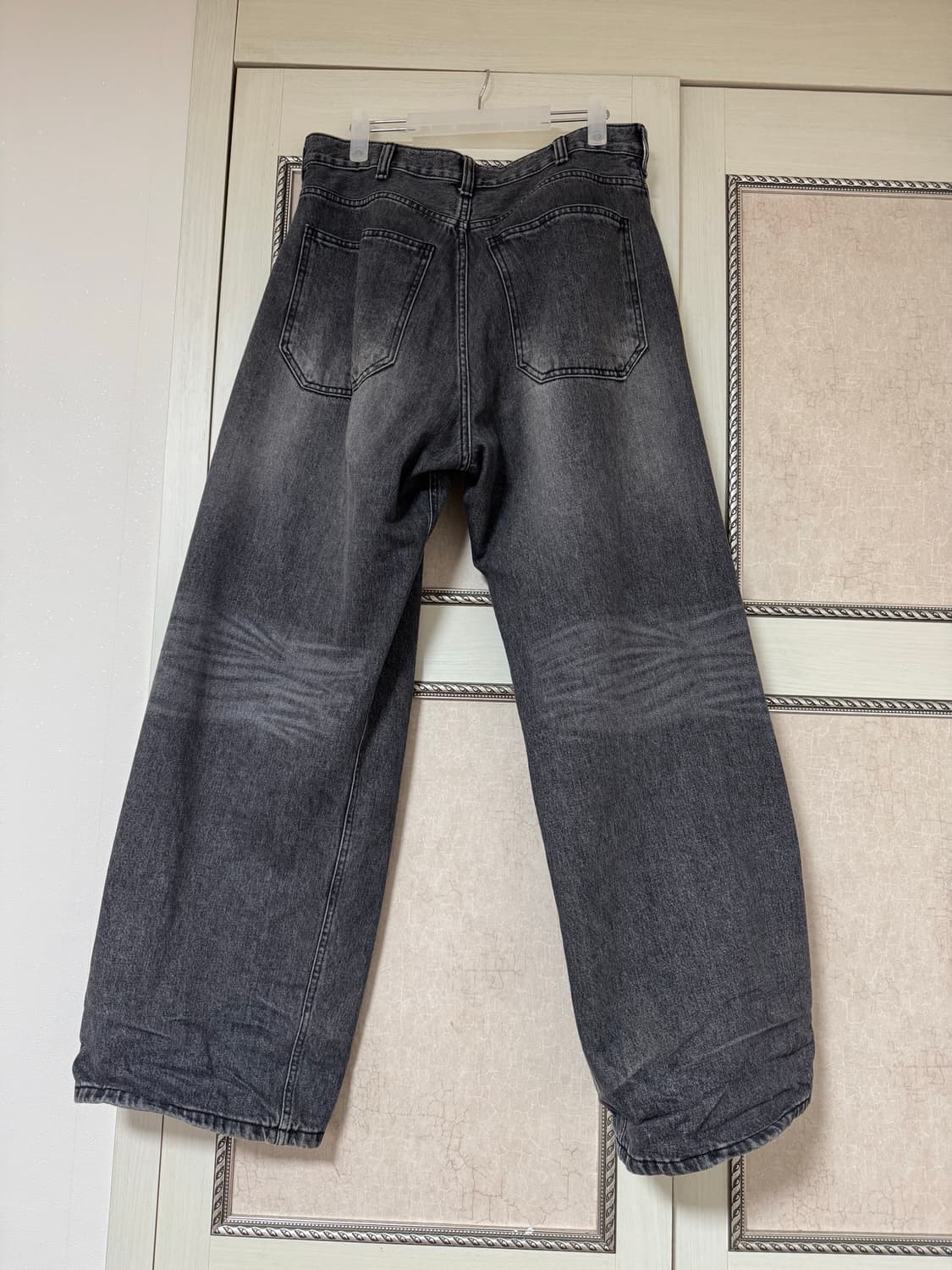 해칭룸 와이드커브진 블랙 상품이미지3