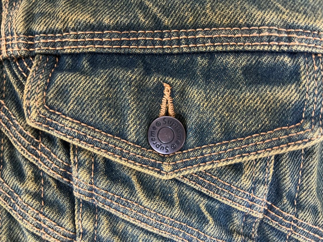 슈프림 s 로고 데님 트러커 자켓 더티 그린 s 상품이미지4