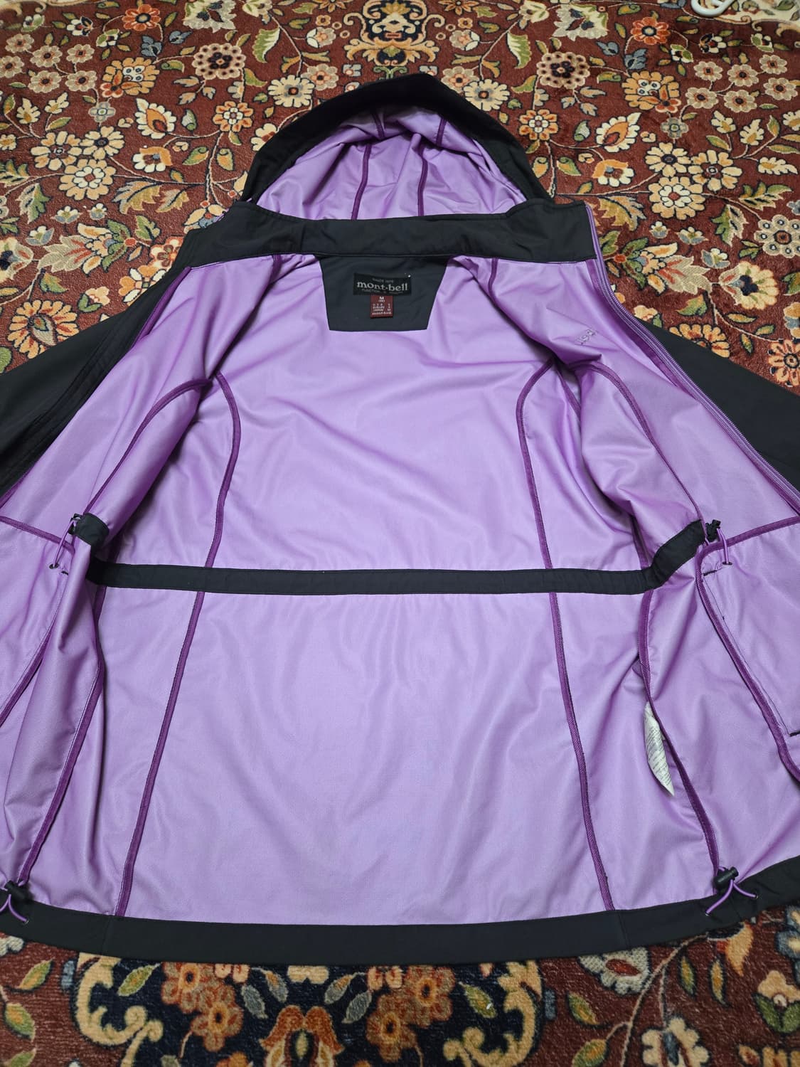 [Montbell] 몽벨 여성용 후드 바람막이 (M,차콜&퍼플) 상품이미지6