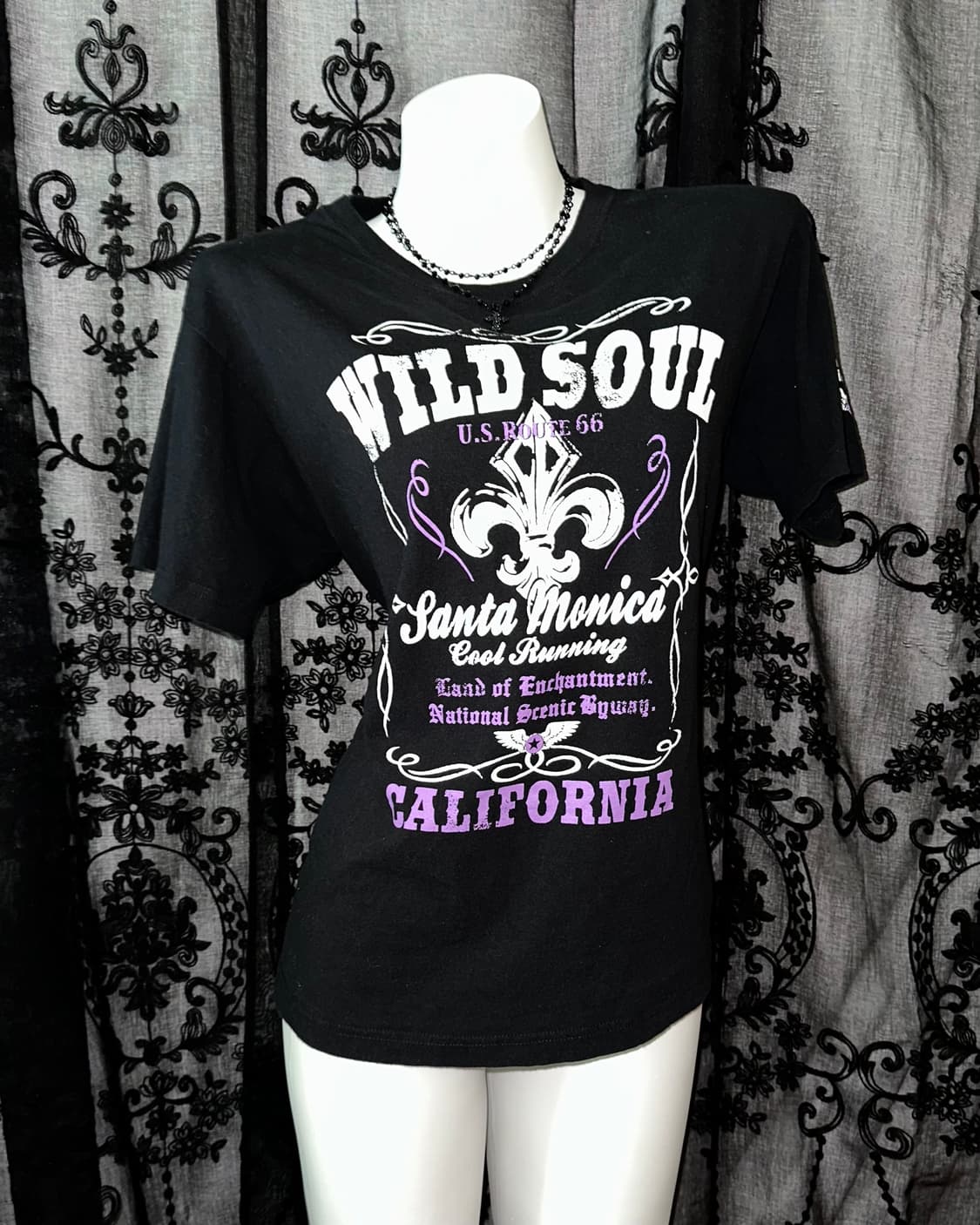 punk lettering short-sleeved  상품이미지1
