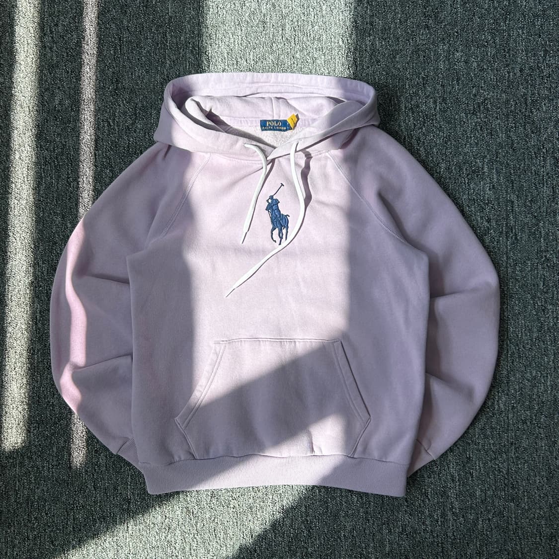 폴로 랄프로렌 빅포니 연보라 후드티 상품이미지1