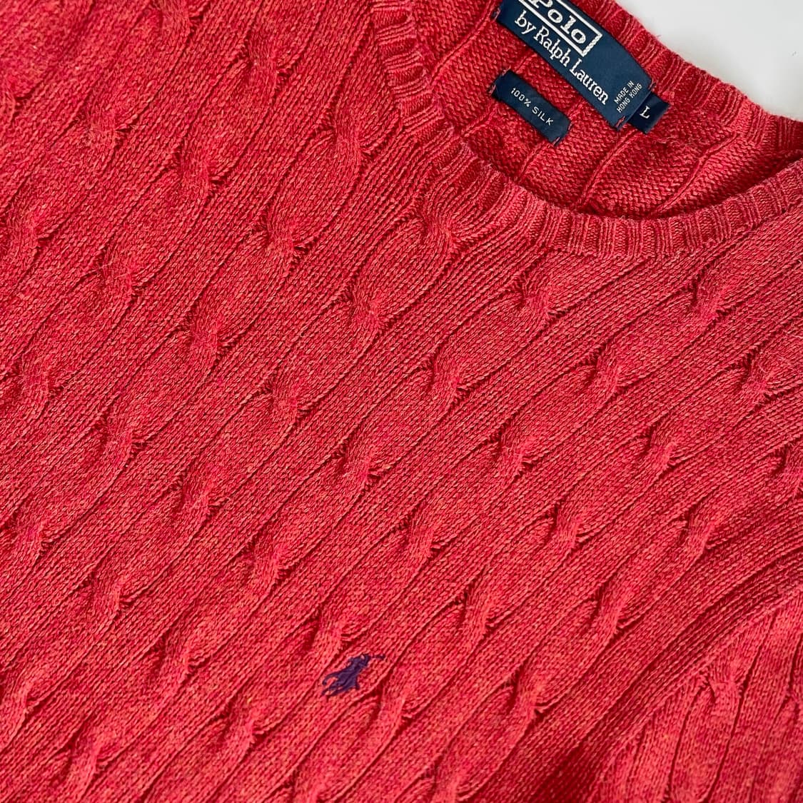 Polo  폴로 랄프로렌 실크 코튼 케이블 니트 상품이미지2