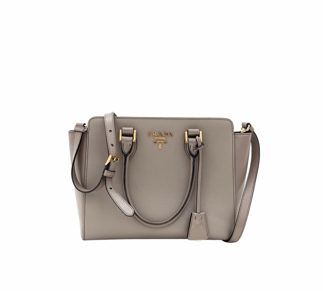 [OS] 프라다 여성 사피아노 소프트 레더 토트백 숄더백 클레이 그레이 상품이미지1
