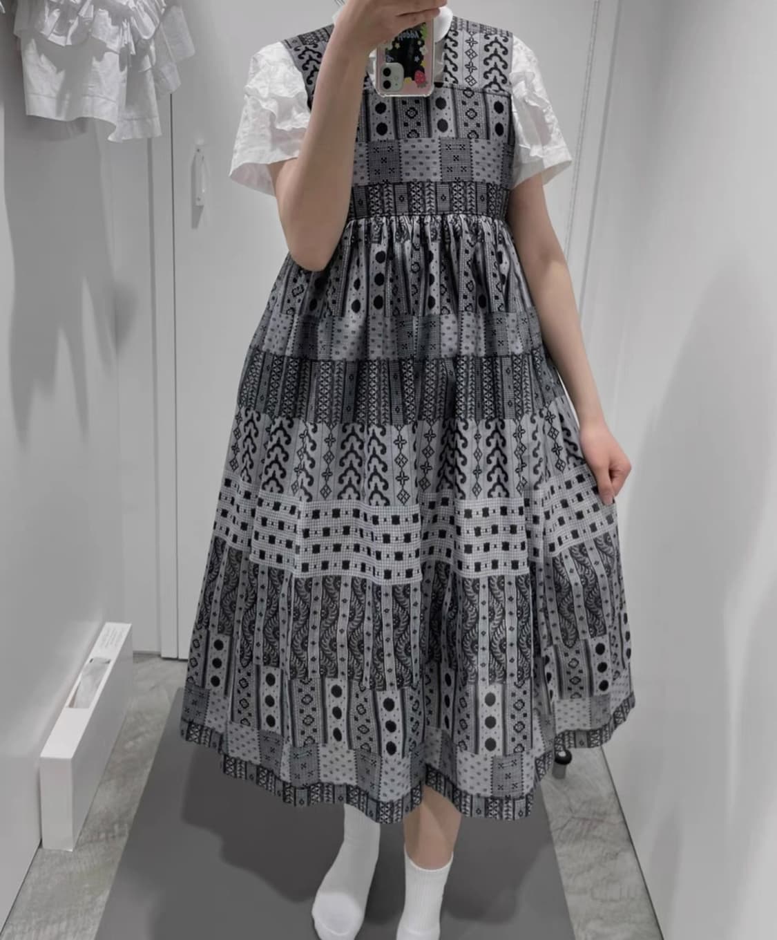 New꼼데가르송 다오 레이스 도트 원피스 S 상품이미지1