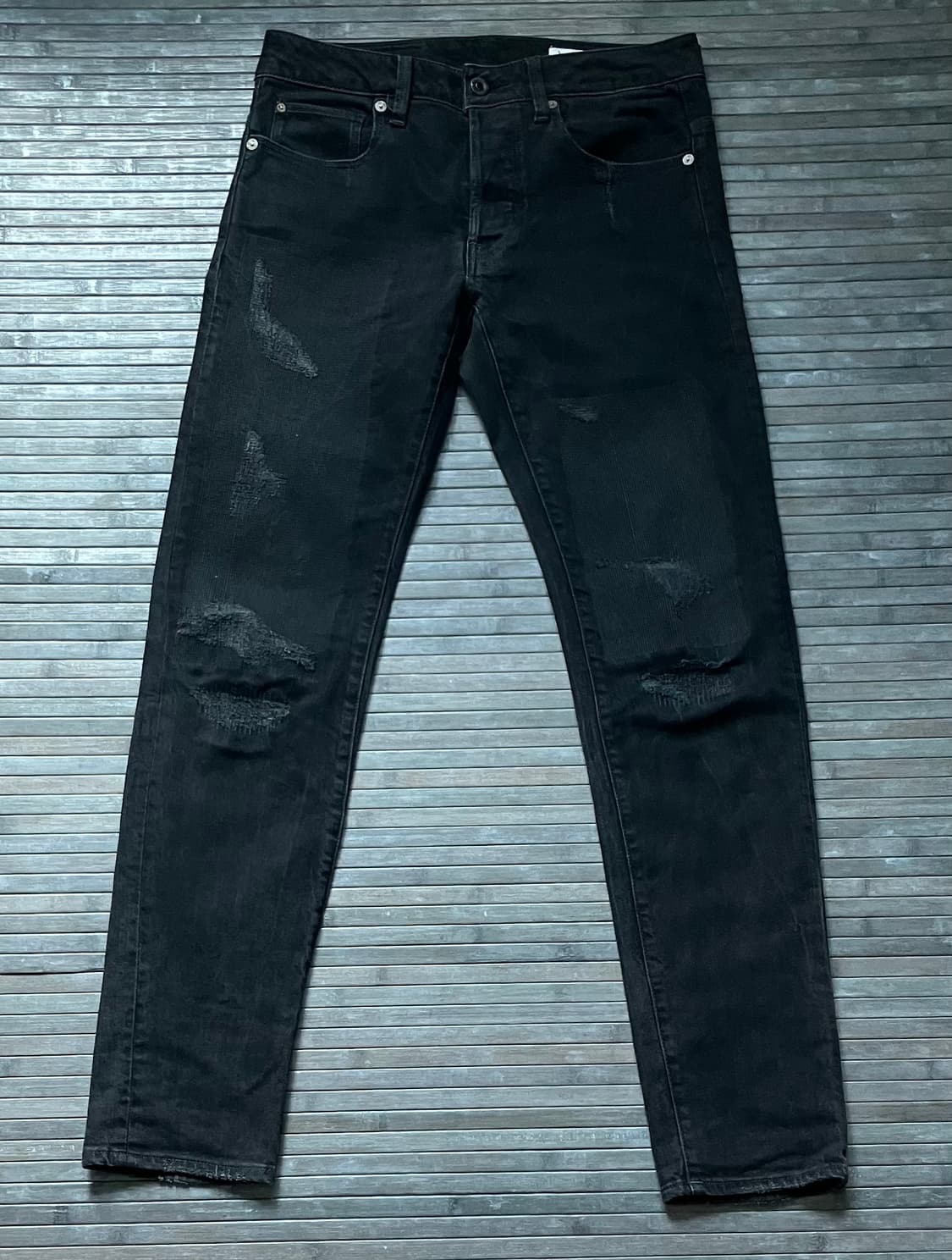 Slim restored black denim  상품이미지1