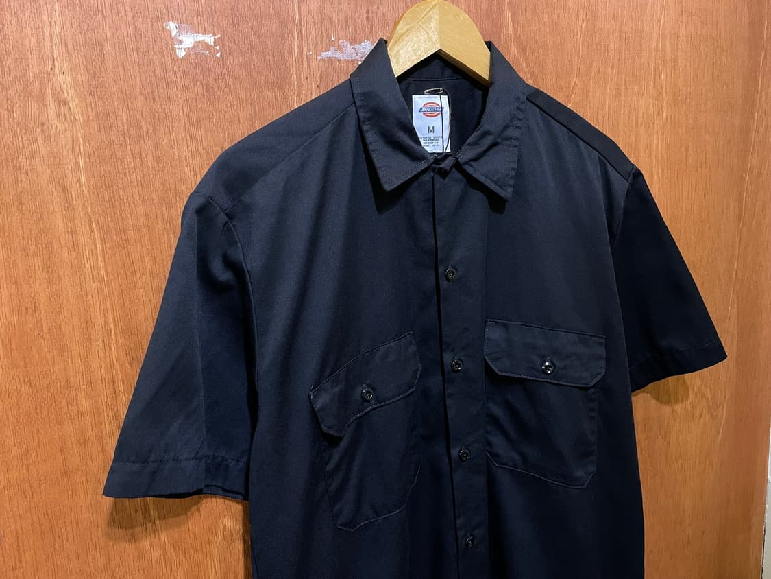 (M) Dickies 디키즈 반팔 워크 셔츠 블랙 상품이미지3