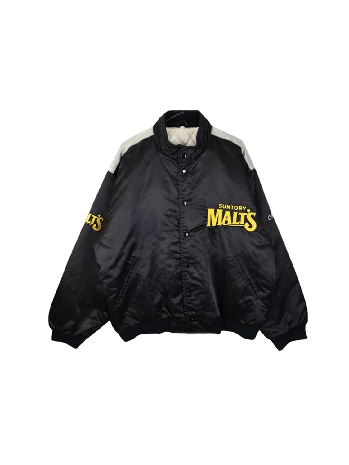90's 산토리몰츠 빅로고 나일론 베이스볼 자켓 상품이미지5