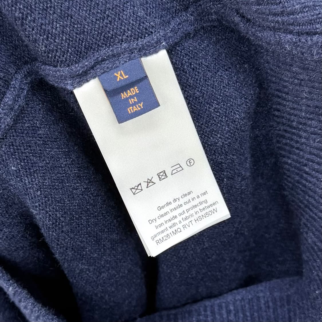 [S+급/XL] 루이비통 모노그램 캐시미어 풀 오버 니트 네이비 상품이미지6