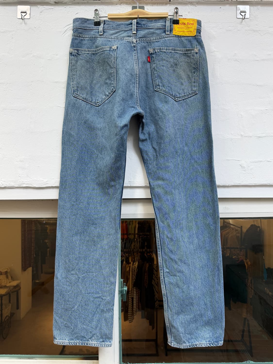 Levis Red 505 레귤러 스트레이트 데님 진 34x32 상품이미지9
