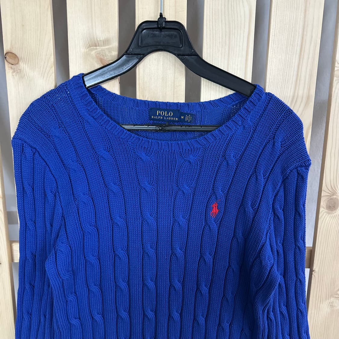 (M) 폴로 랄프로렌 블루 케이블 니트 상품이미지3