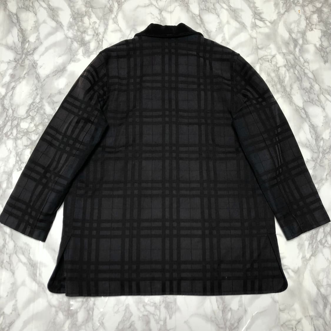버버리 모직 체크 코듀로이 자켓 남성용 상품이미지3