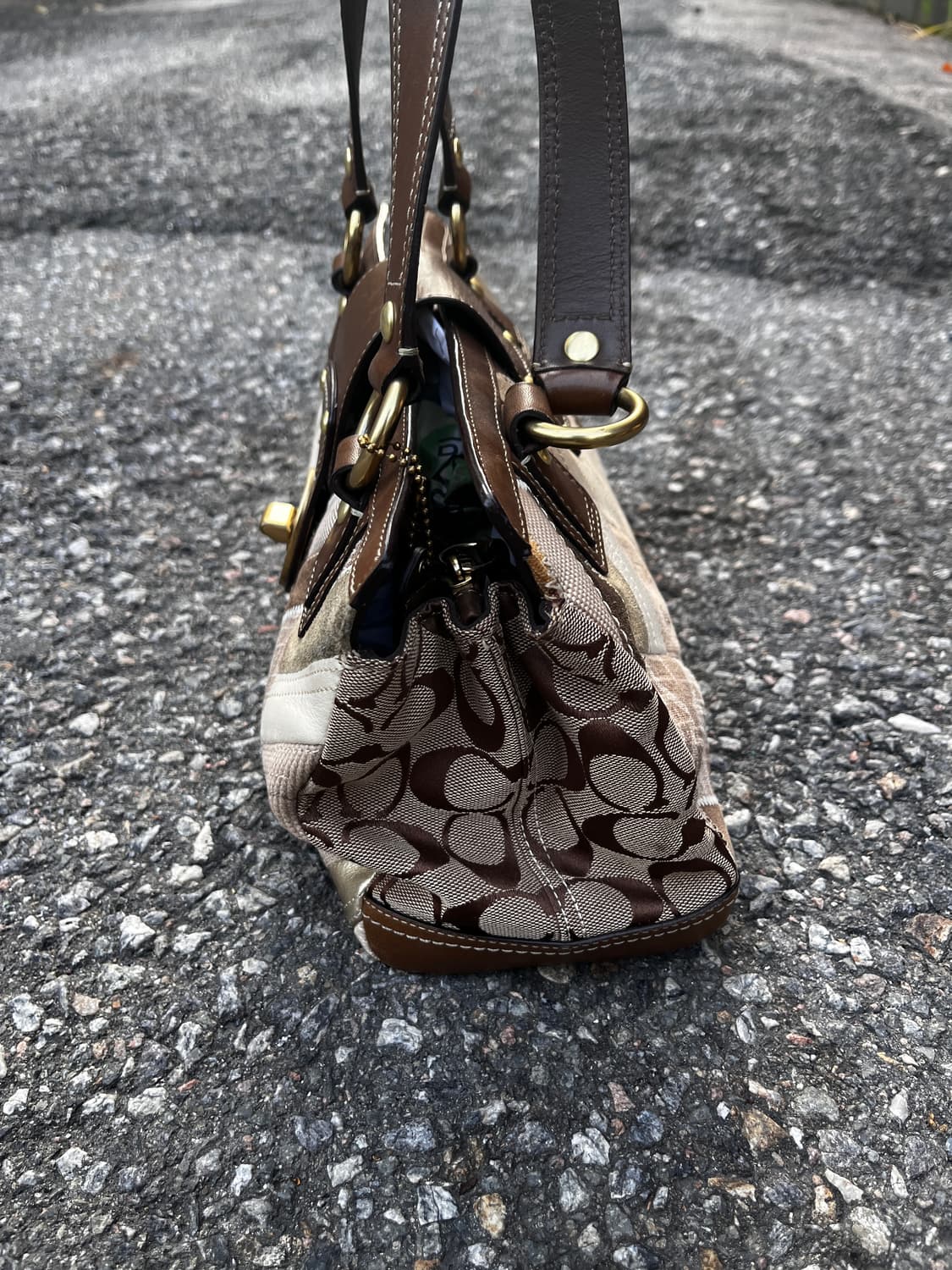 빈티지 코치 패치워크 숄더백 상품이미지4