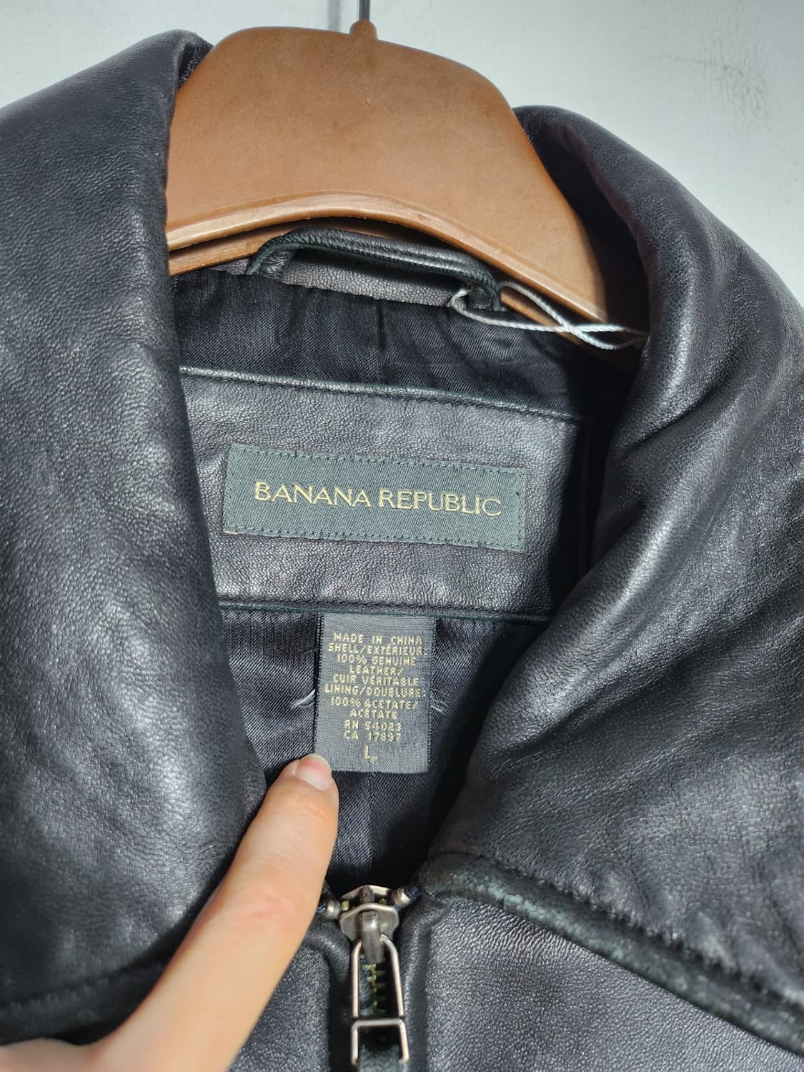 L 바나나리퍼블릭 블랙 레더 자켓 상품이미지2