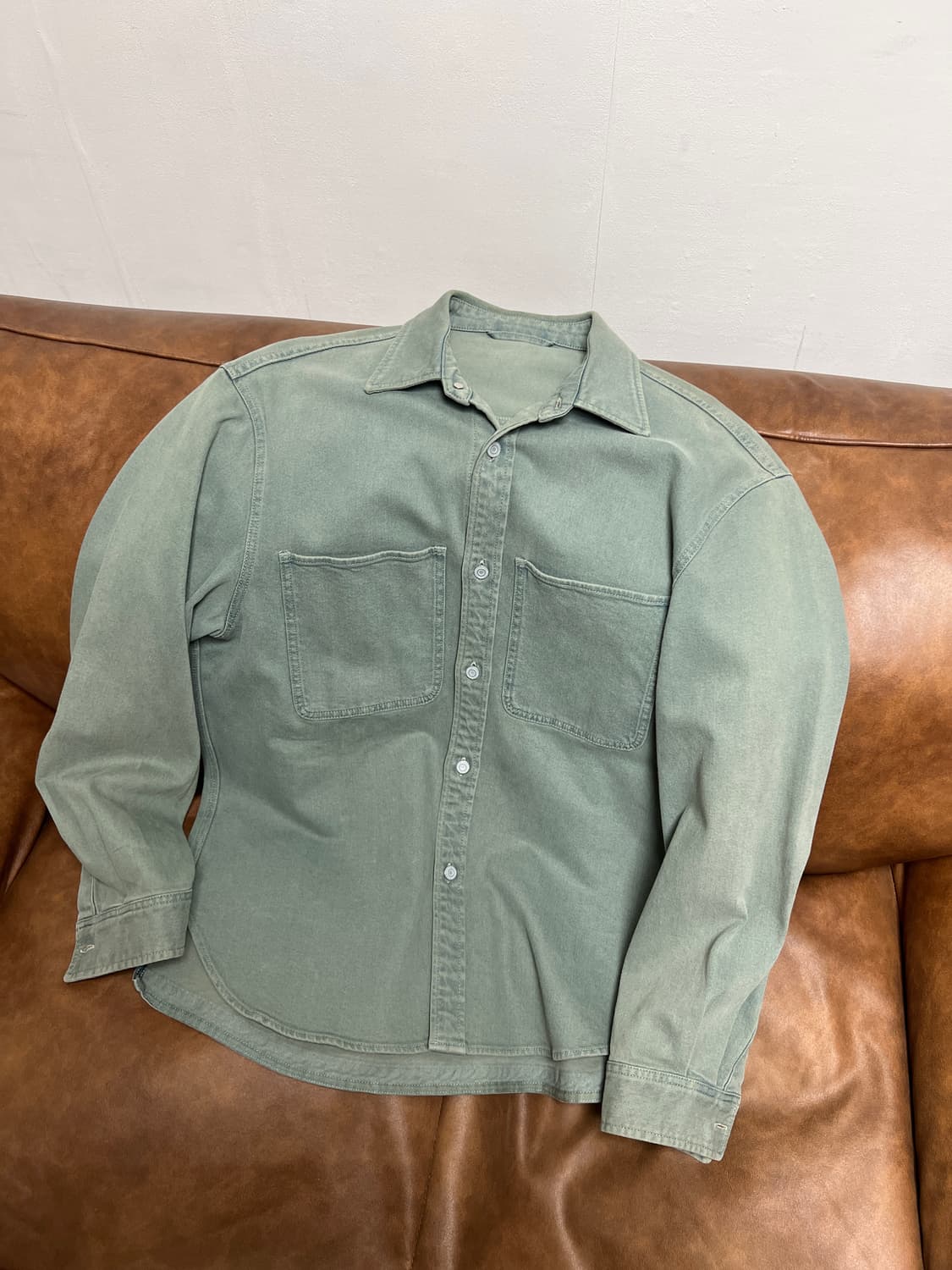 [1XL] 타임 그린 데님 셔츠자켓 상품이미지6