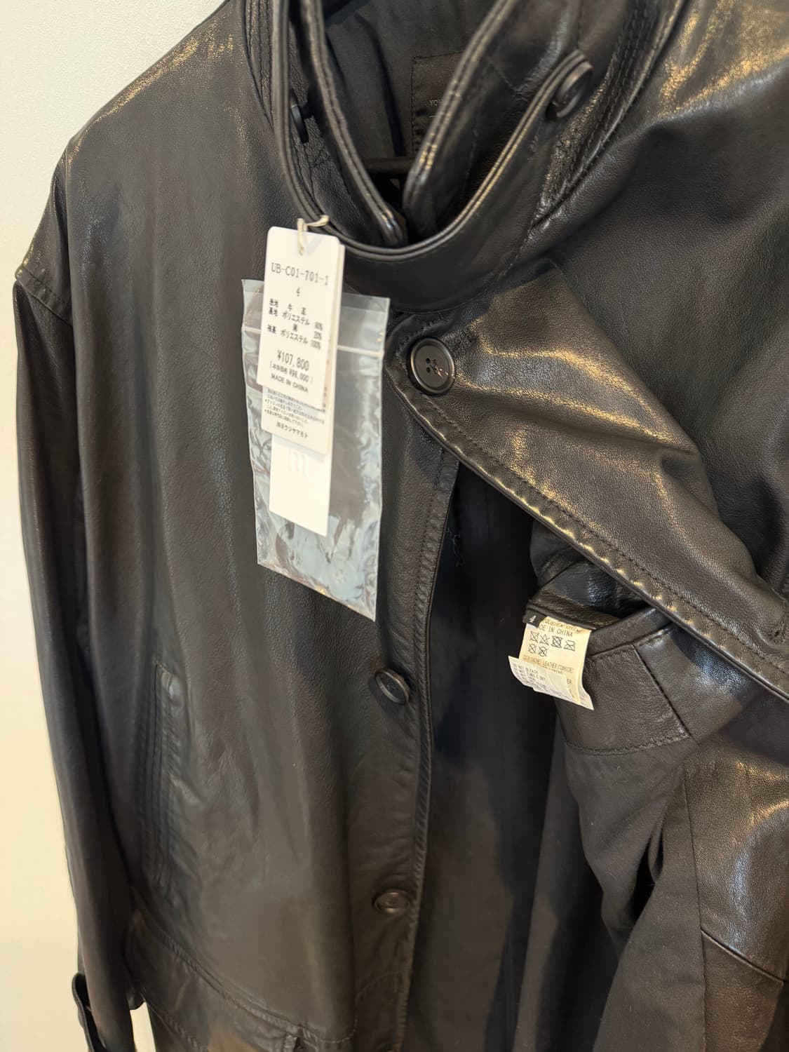요지야마모토 레더 코트 자켓 4사이즈 새상품 상품이미지6
