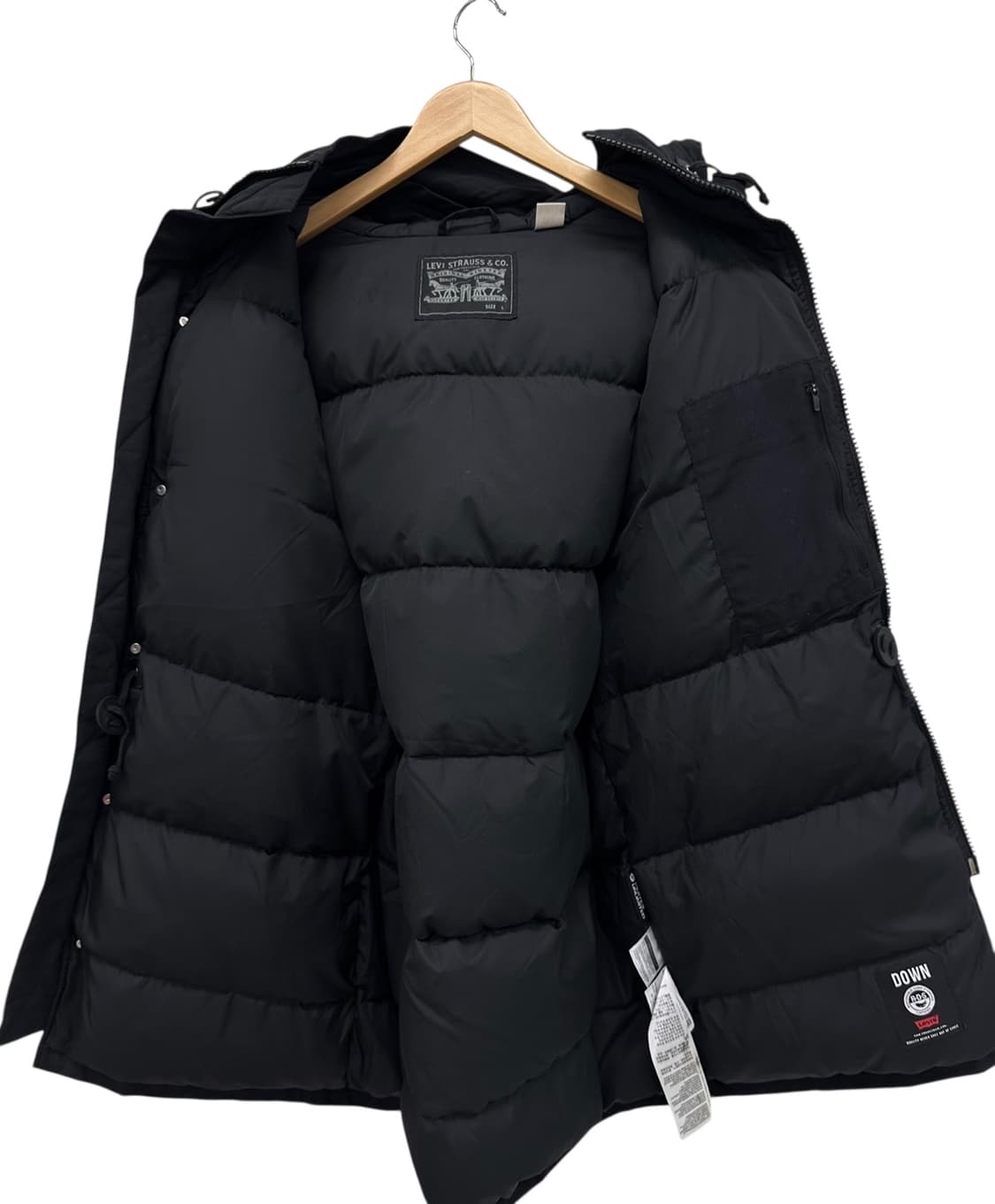 리바이스 덕다운 카라코람 야상패딩 블랙 (L) 상품이미지8