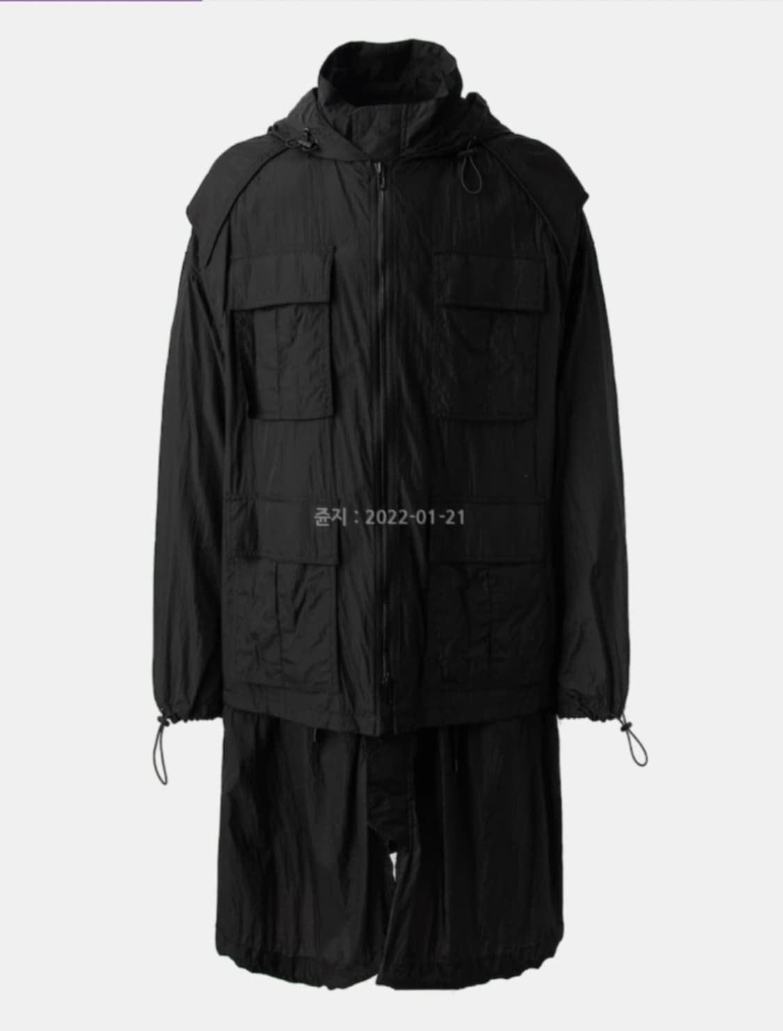 준지 레이어드 롱 윈드 브레이커 46 상품이미지3