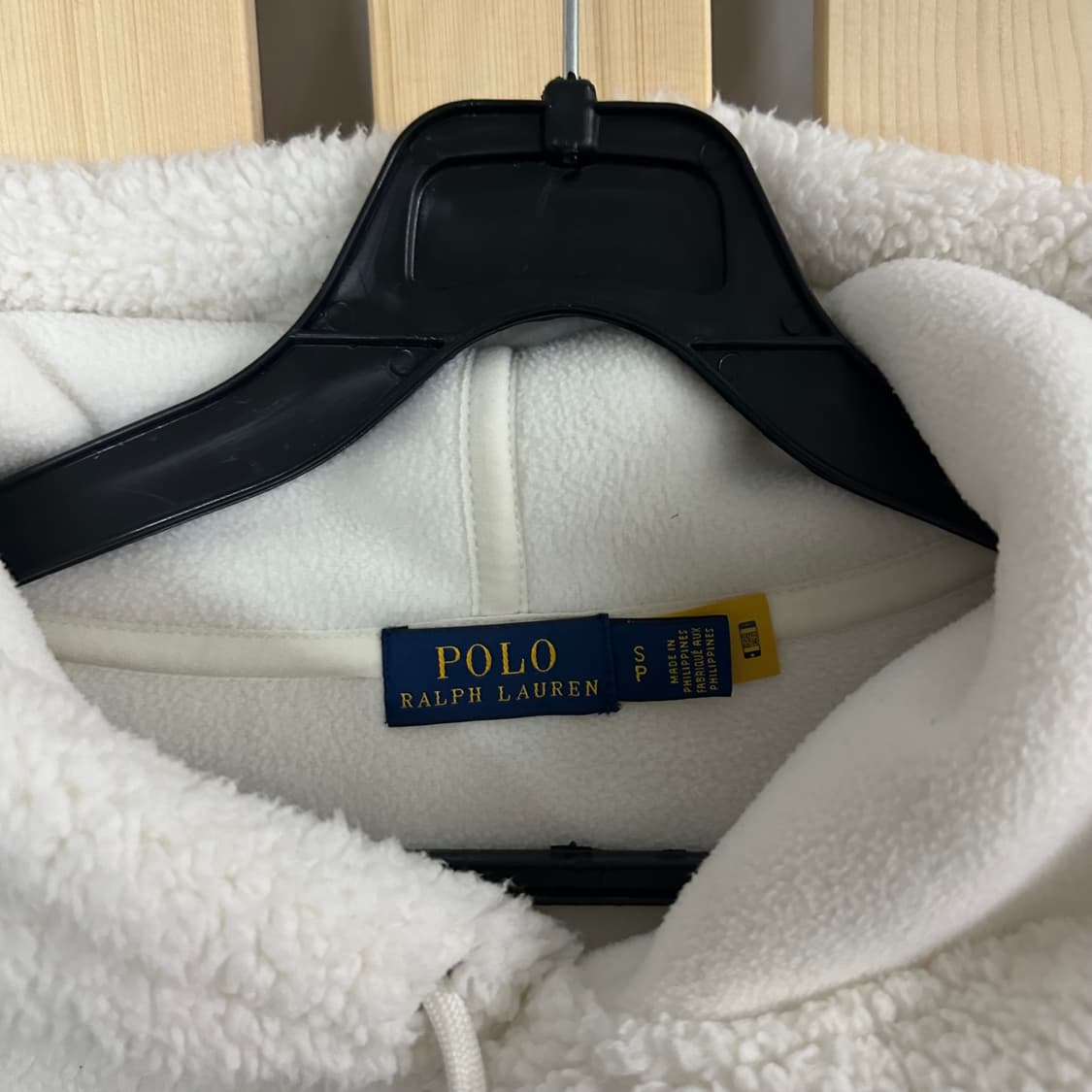 (M) 폴로 랄프로렌 빅포니 아이보리 후리스 플리스 후드티 상품이미지4