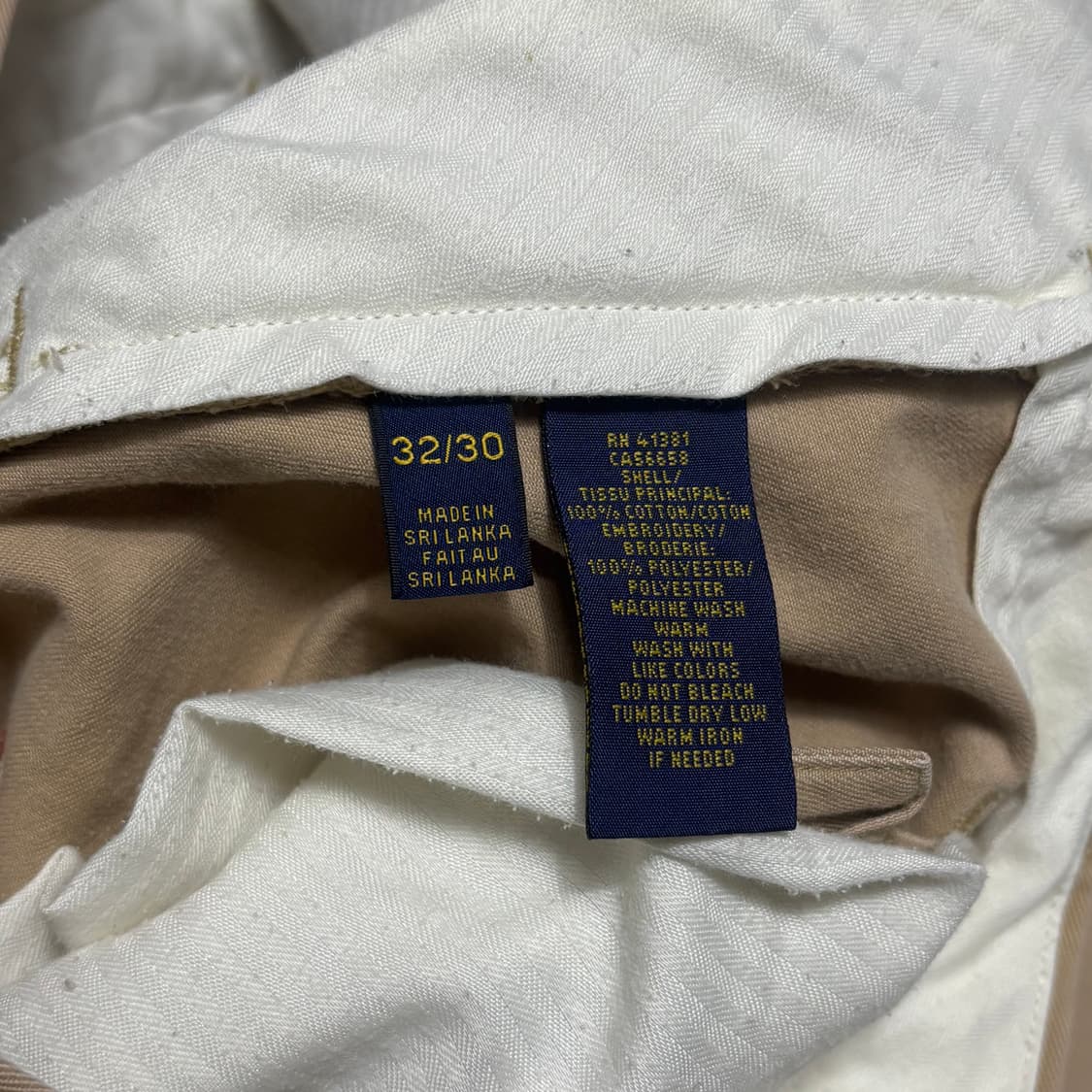 32/30 폴로랄프로렌 쉴드 자수 베이지 치노 팬츠  상품이미지5