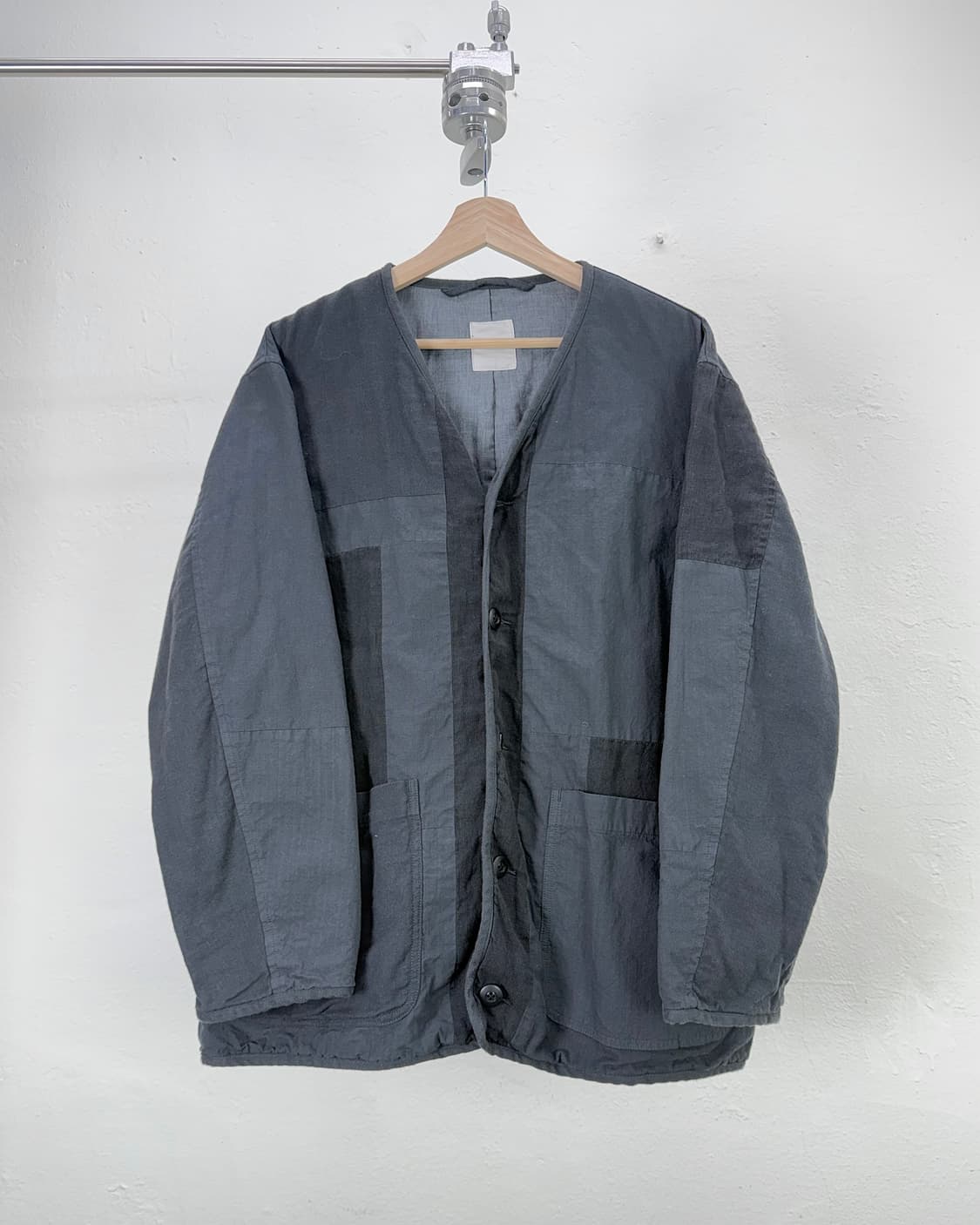 세이지 드 크레트 24ss 패치워크 논카라 코튼 자켓 상품이미지1