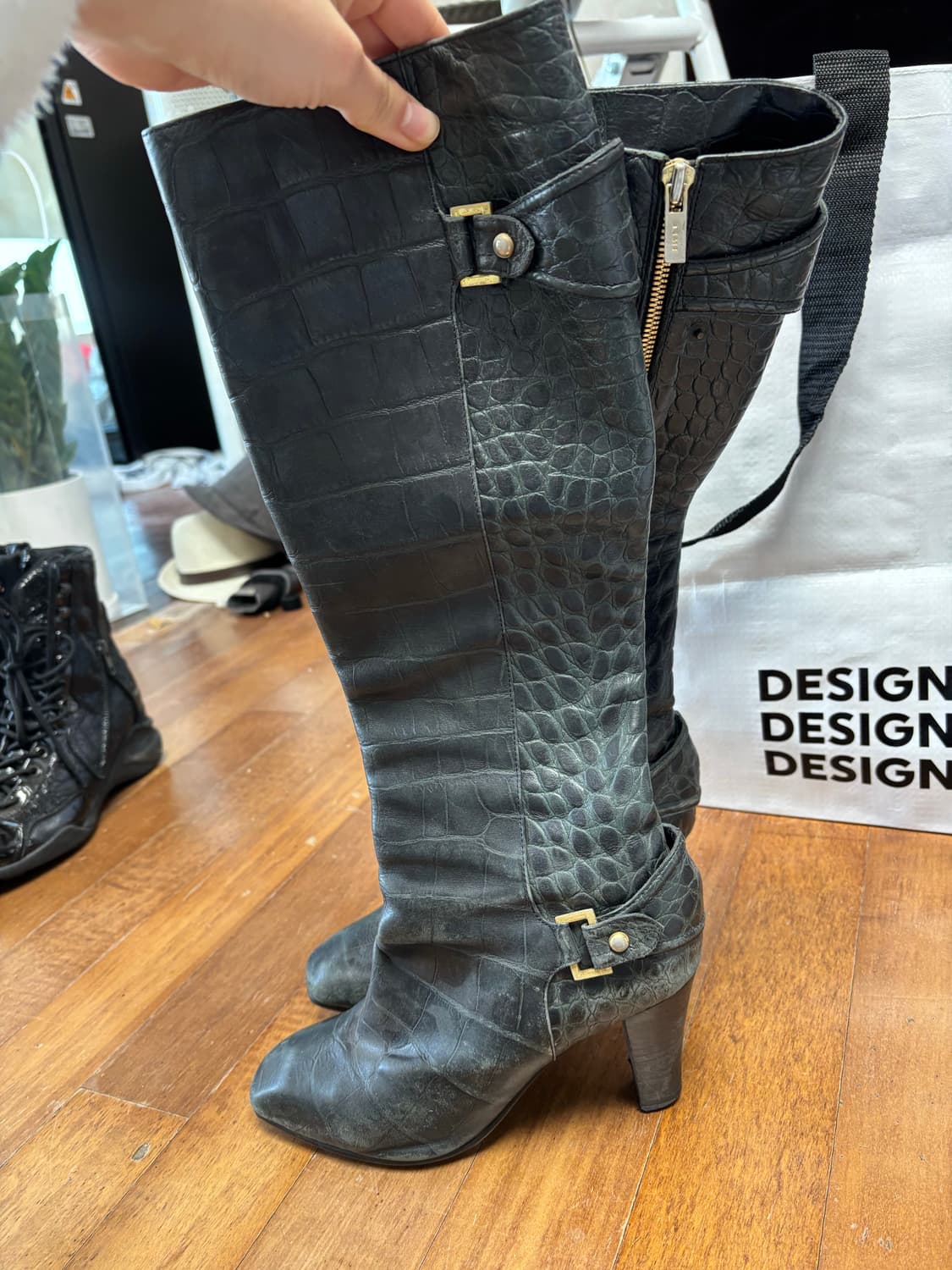 타임 뱀가죽 부츠 상품이미지2