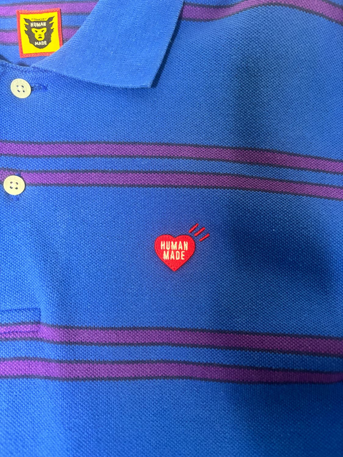 휴먼메이드 롱슬리브 폴로(카라티) 블루 XL사이즈 상품이미지4