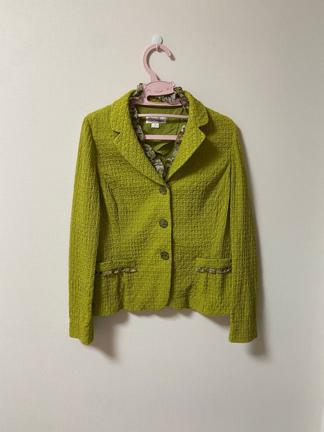 빈티지 모리걸 하구미 레이스 에스닉 트위드 자켓 상품이미지1