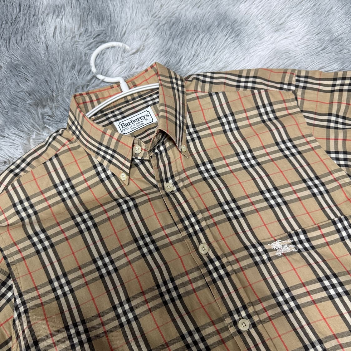 90s 버버리 체크셔츠 39(M) 사이즈  상품이미지2