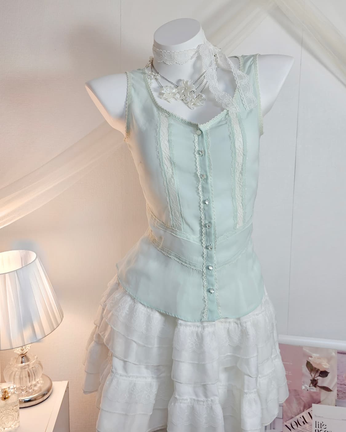 Blue fairy mori look style set 상품이미지6