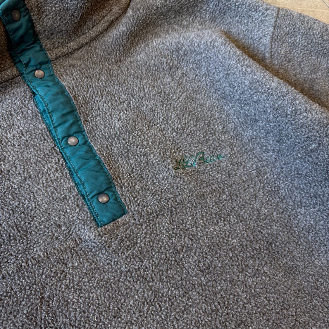 90s L.L.bean 90년대 미국 생산 엘엘빈 그레이 플리스 신칠라 상품이미지5