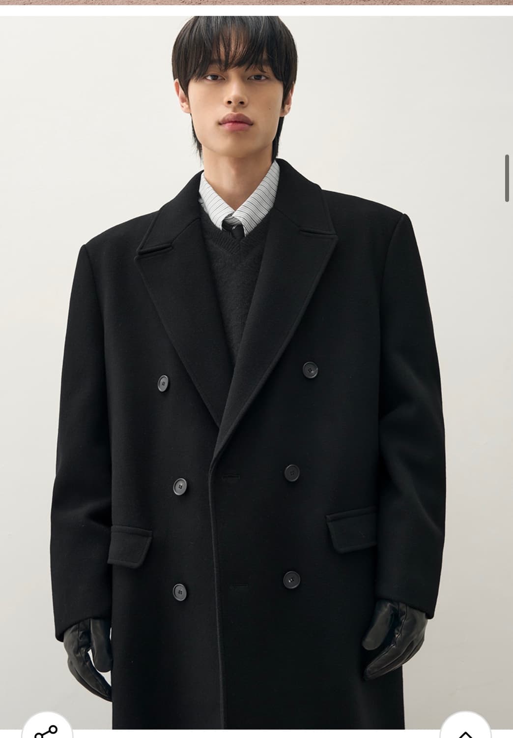 (새상품)(XL) 드로우핏 프리미어 울 맥시 더블 체스터 코트 상품이미지7