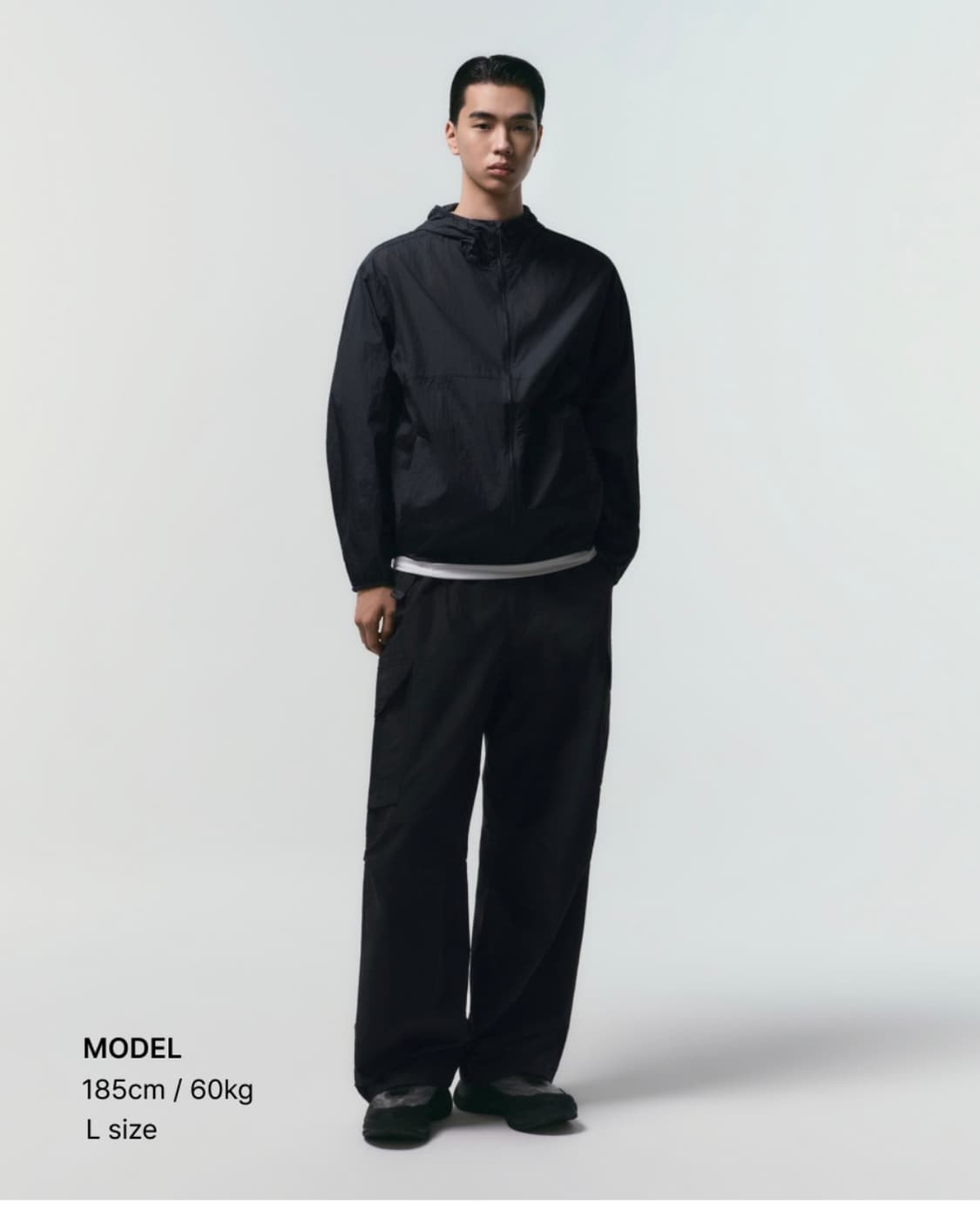 무신사스탠다드 시티 레저 시어 윈드브레이커 재킷 블랙 M 상품이미지3