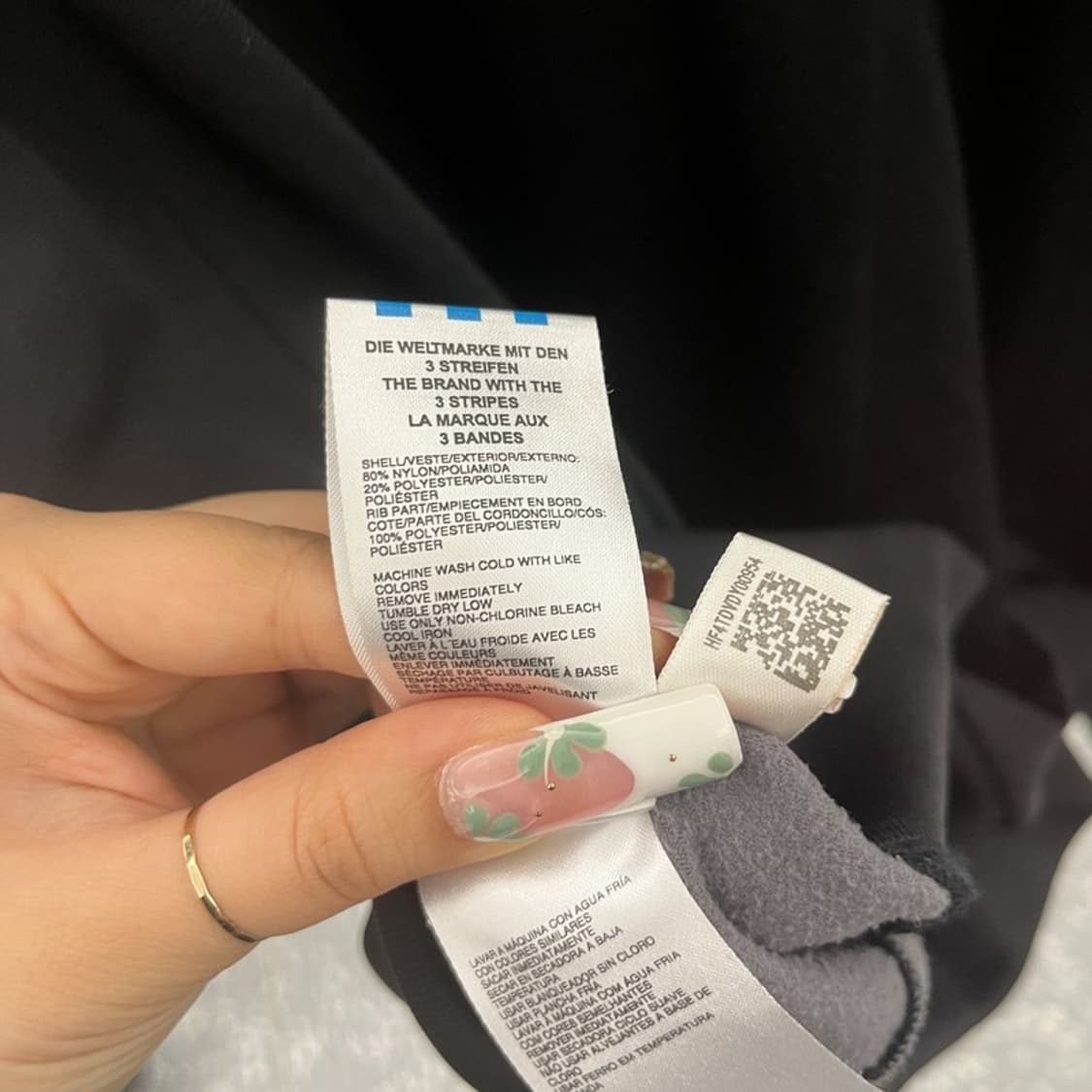 아디다스 흑탭 빈티지 오리지널 검흰 져지 집업 XL C11098 상품이미지7