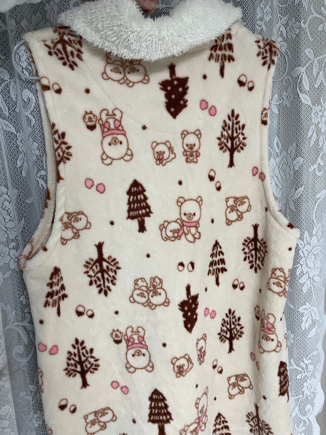 리락쿠마 후리스 퍼 베스트 상품이미지2